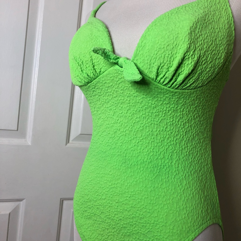 Neon one piece bathing suit